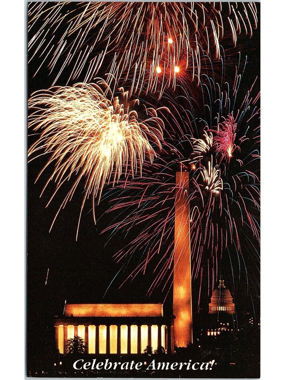 Vintage Postcard Independence Day Free Minds Free Markets America
